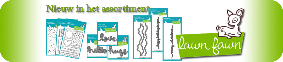 Nieuw in het assortiment Lawn Fawn stempels en snijmallen